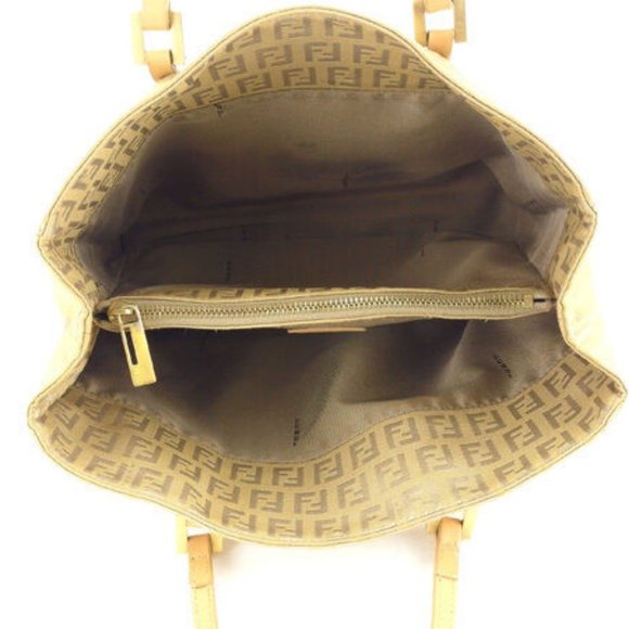 Fendi Tote bag Zucca Beige Woman Authentic Used Y4448 - Picture 4 of 6
